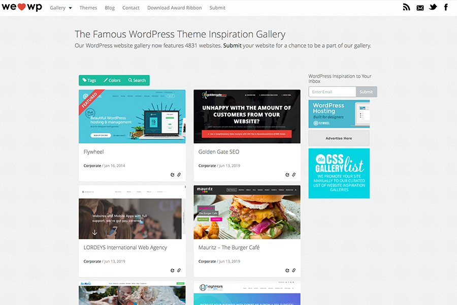 WordPressのデザイン参考まとめサイト「WeLoveWP」