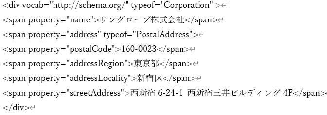 RDFa Liteの記述例