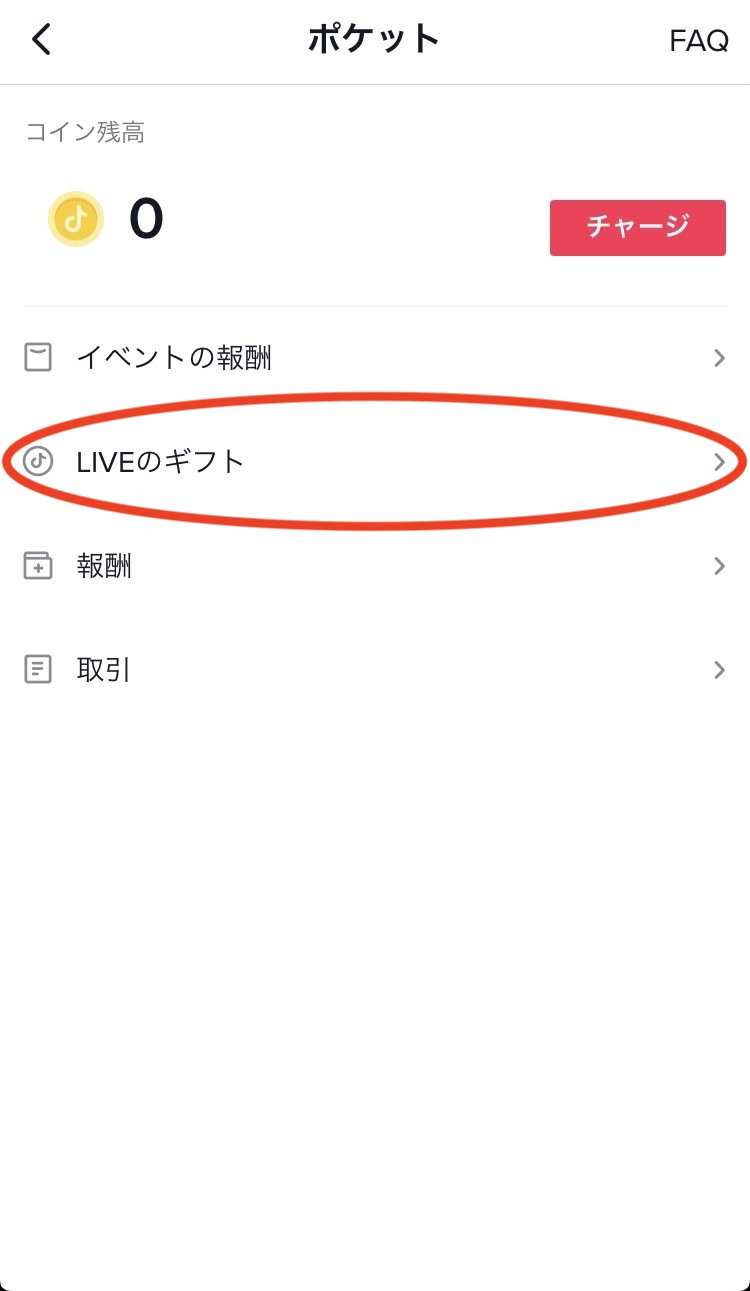 TikTokのポケット