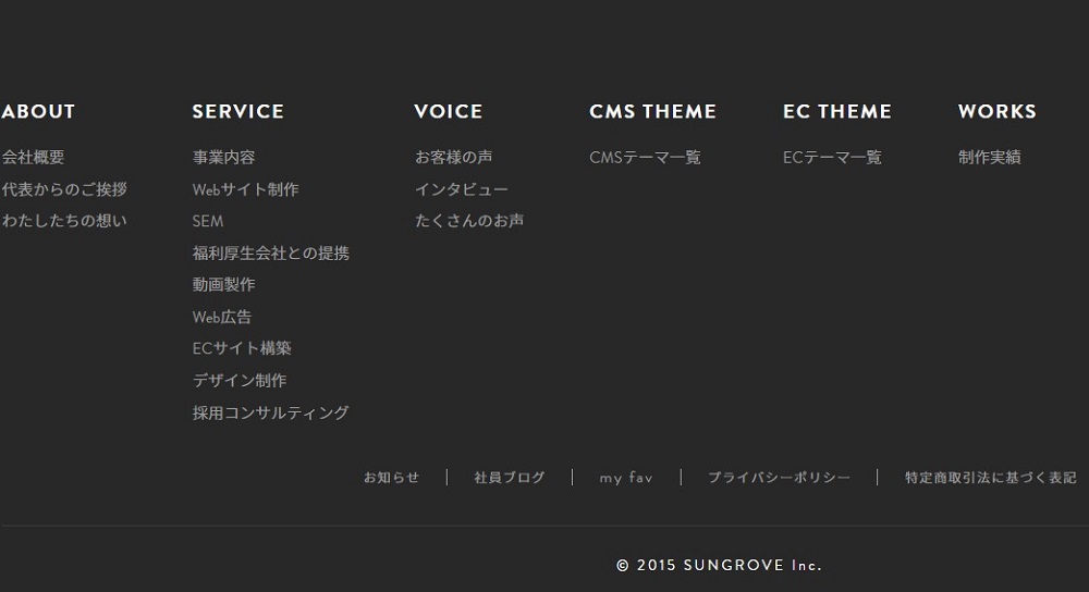 フッターで見られるHTMLサイトマップとの違い